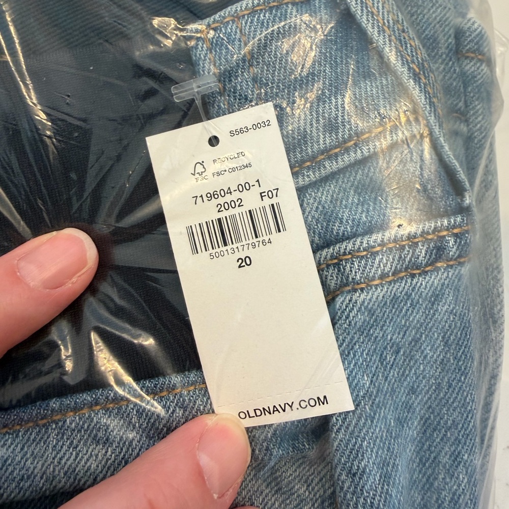 Maternity Front Low Panel Old Navy Sky Blue Denim straight leg Pants